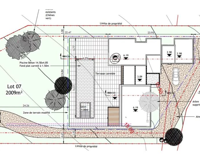Ste lucie de Porto-vecchio – Terrain d’environ 2 059 m² constructible avec plage à pied
