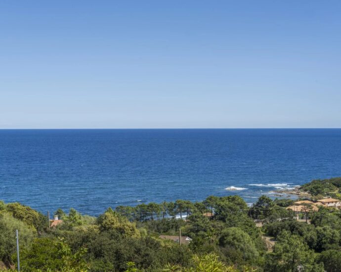 Favone, villa 3 chambres avec dépendance, vue mer, piscine, proche plage.