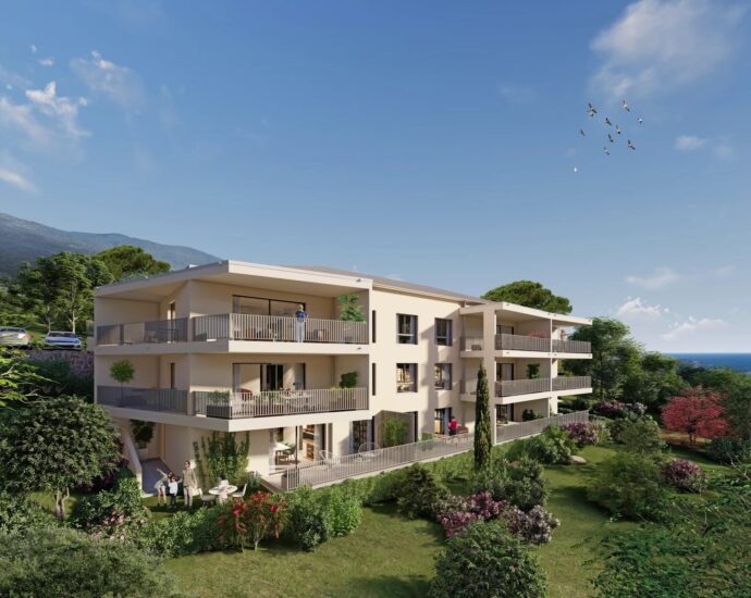 Ville di Pietrabugno, appartement neuf, 3 chambres, vue mer