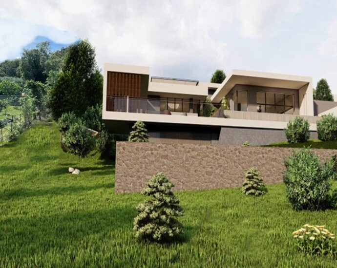 Borgo, terrain, 4 000 m², permis pour villa d’architecte 500 m², vue mer