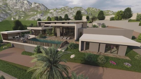 Borgo, terrain, 4 000 m², permis pour villa d’architecte 500 m², vue mer