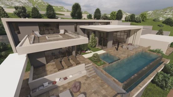 Borgo, terrain, 4 000 m², permis pour villa d’architecte 500 m², vue mer