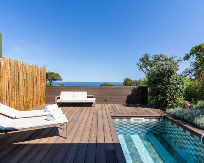 Caramontino, villa 8 suites avec piscines indépendantes, vue mer, piscine, plage à pied