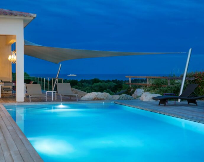 SOUTH CORSICA- MODERN VILLA –  5 BEDROOMS – POOL – SEA VIEW – NEAR FAUTEA BEACH
