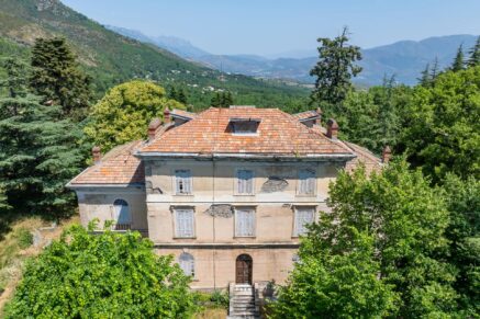 Santo-Pietro-di-Venaco, Château Pozzo-di-Borgo, 12 rooms, park panoramic mountain views