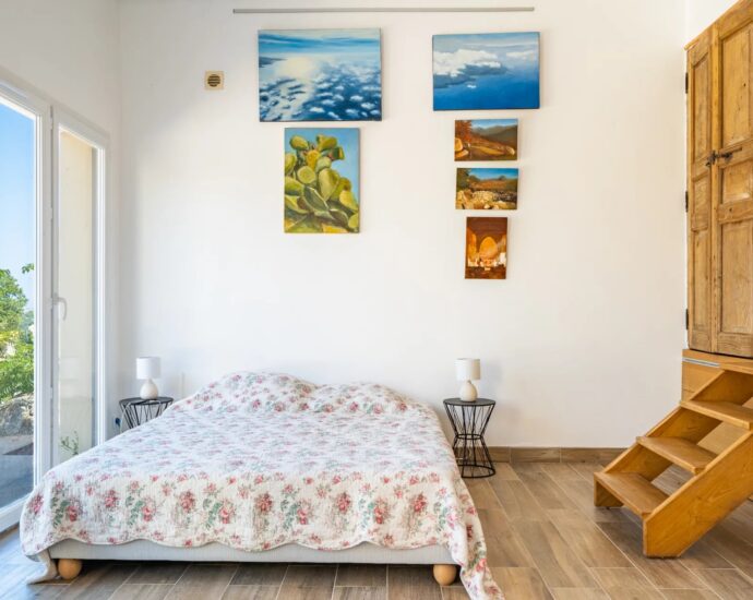 Sant’Antonino, villa type bergerie, 3 chambres, piscine, vue mer