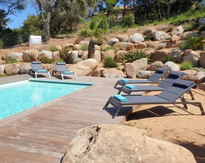 Capicciola –  Villa mitoyenne T6, sans vis à vis,  vue mer, proche plage