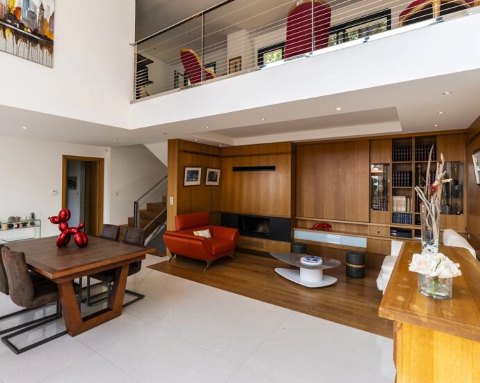 Bastia, contemporary villa with panoramic sea view and indoor pool