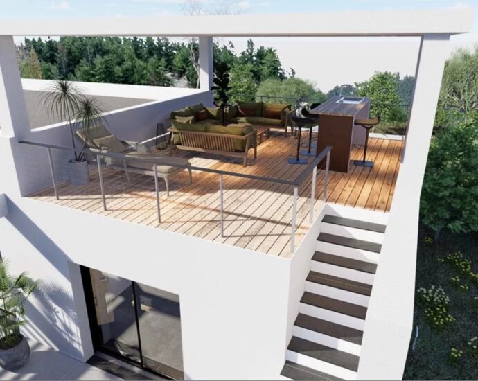 Arasu – Terrain d’environ 1 658 m² avec permis de construire – plage à pied