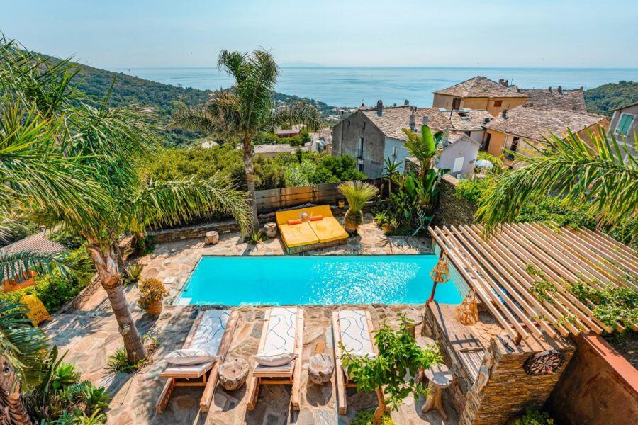 Erbalunga, Villa 4 chambres, vue mer panoramique, piscine