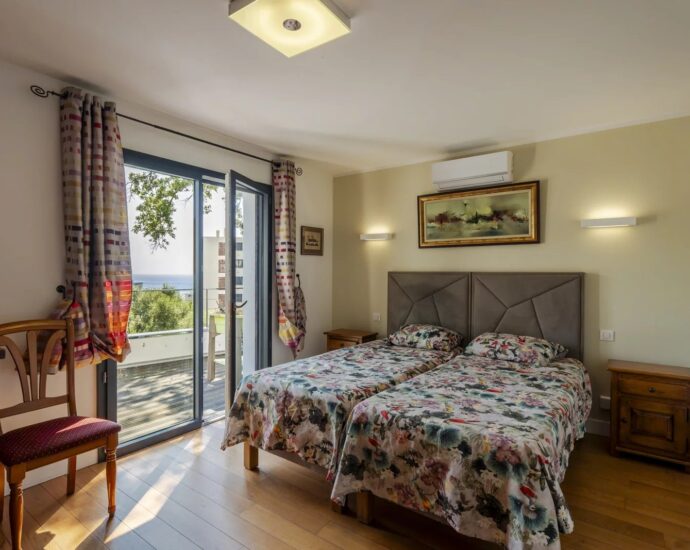 Bastia, contemporary villa with panoramic sea view and indoor pool