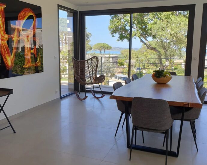 Capicciola –  Villa mitoyenne T6, sans vis à vis,  vue mer, proche plage