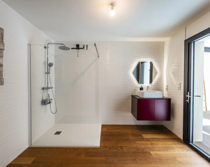 Bastia, contemporary villa with panoramic sea view and indoor pool