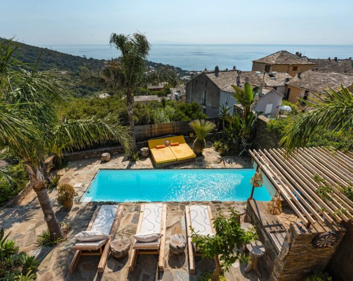 Erbalunga, Villa 4 chambres, vue mer panoramique, piscine