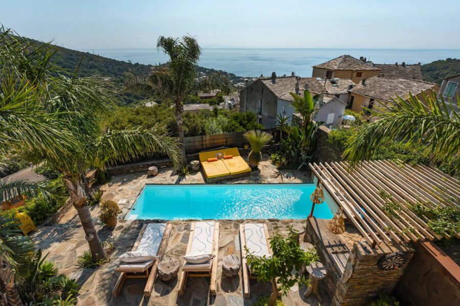 Erbalunga, Villa 4 chambres, vue mer panoramique, piscine