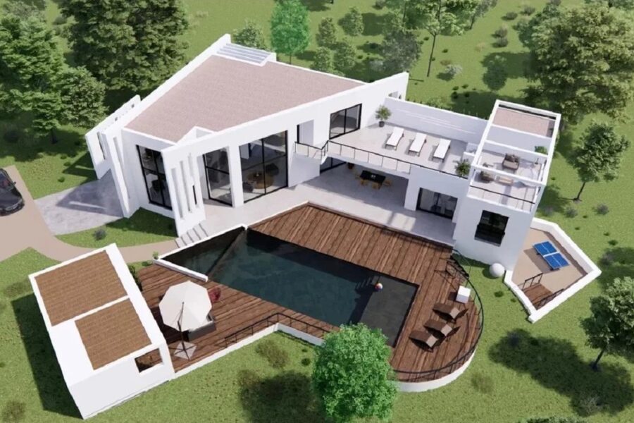 Arasu – Terrain d’environ 6 100 m² avec permis de construire – plage à pied