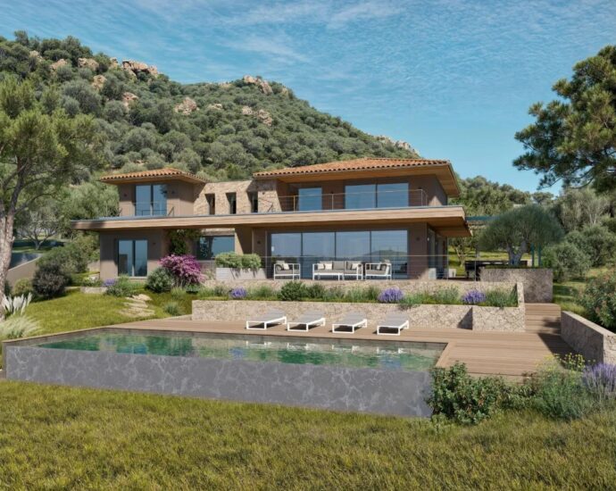 Porto-vecchio, Villa 4 chambres, piscine, vue mer, proche plage