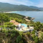 Nord d’Ajaccio, San Andréa D’Orcini, Villa 4 chambres, piscine à débordement, vue mer panoramique, plage à pied