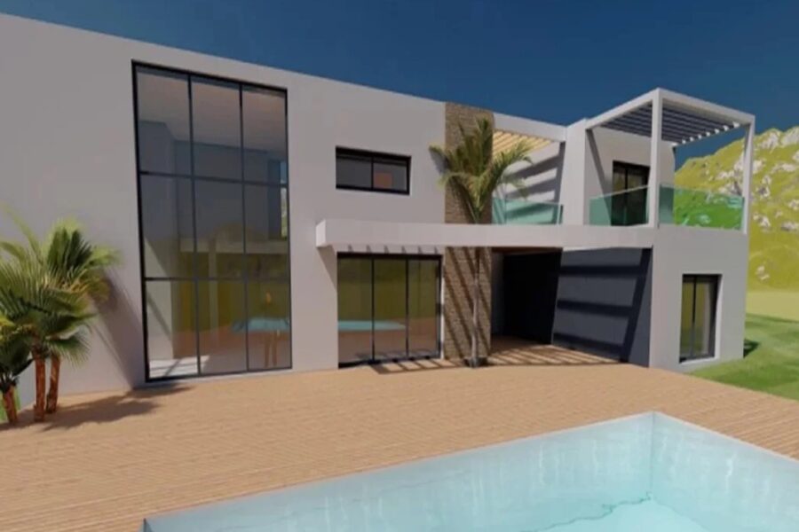Arasu – Terrain d’environ 2 499 m² avec permis de construire et plage à pied
