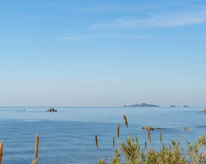Exclusive: Ajaccio, waterfront villa with panoramic sea view, 6 bedrooms, walking distance to the beach.