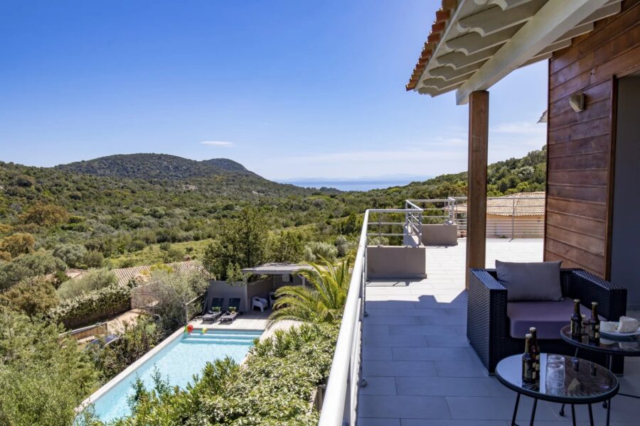 Piccovaggia, Villa, 5 chambres, Piscine, vue mer, vue montagne