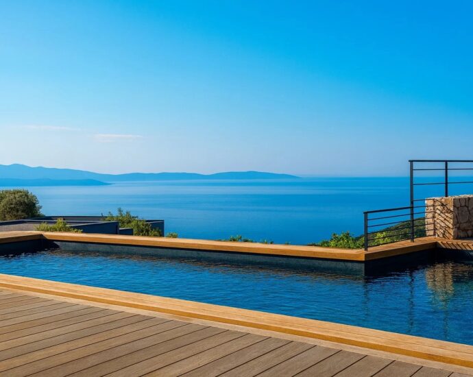 Ajaccio, Programme neuf, Villa de standing, 3 chambres, vue panoramique mer et montagnes, piscine, proche plage