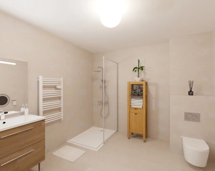 Ville di Pietrabugno, appartement neuf, 2 chambres, jardin, vue mer, proche plage et centre-ville de Bastia