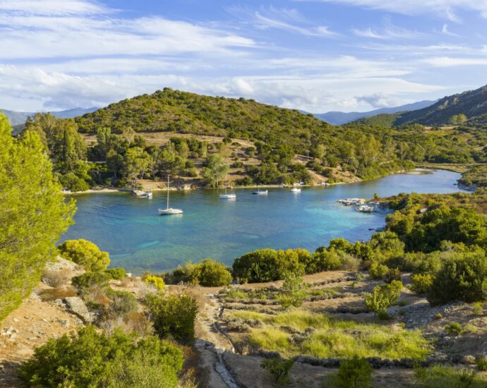 Saint-Florent, Villa contemporaine, 4 chambres, vue mer panoramique, piscine, domaine privé, plage à pieds