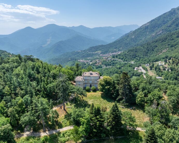 Santo-Pietro-di-Venaco, Château Pozzo-di-Borgo, 12 rooms, park panoramic mountain views