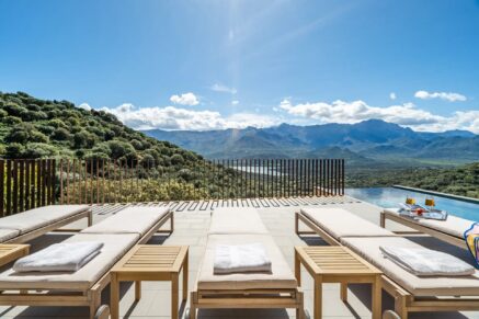 Santa-Reparata Di Balagna, 4 rooms, swimming pool, panoramic view of lake and mountains