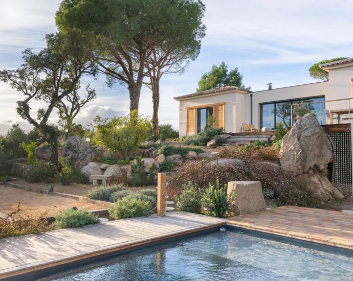 Porto-Vecchio, Marina Di Fiori,  Villa 4 chambres, piscine, vue mer, proche plage