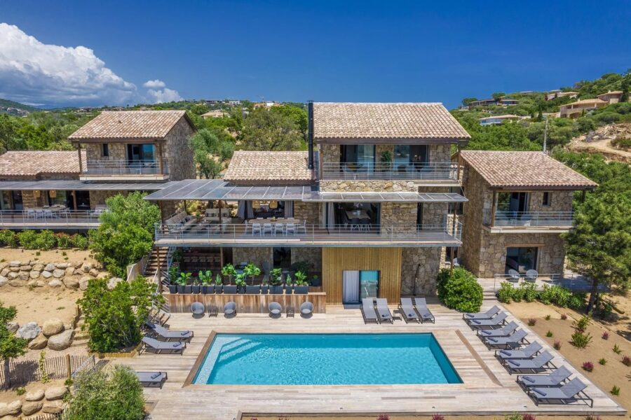 Villa 9 chambres, Arasu, Saint-Cyprien, piscine, vue mer, plage à pied, RL363 Villa Terra di Corsica