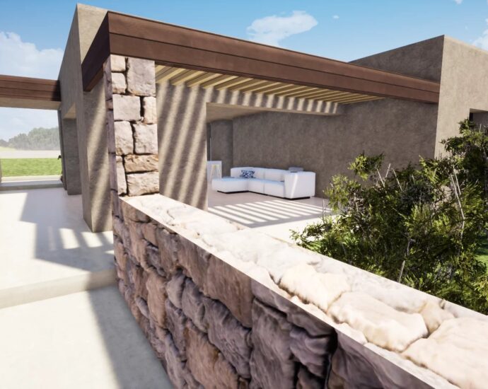 Occhiatana, Terrain à bâtir avec permis purgé pour villa d&rsquo;achitecte en pierre avec piscine, proche plages et L’Île-Rousse