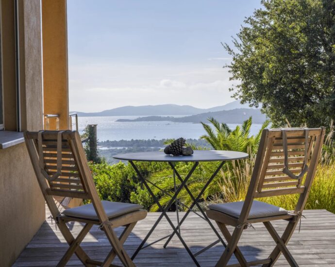 Porto -Vecchio, Arasu, Cirindinu, Villa vue mer panoramique, 3 chambres, piscine chauffée, proche plage