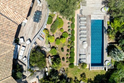 Bonifacio, Cala Longa, Villa vue mer panoramique, 6 chambres, piscine, spa, jacuzzi, proche plage