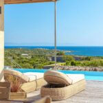 Pianottoli-Caldarello , Villa vue mer panoramique, 7 chambres, piscine, jacuzzi, plage à pied