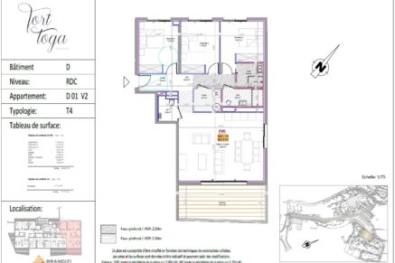 Ville di Pietrabugno, appartement neuf, 3 chambres, vue mer, terrasse, proche plage et centre-ville de Bastia