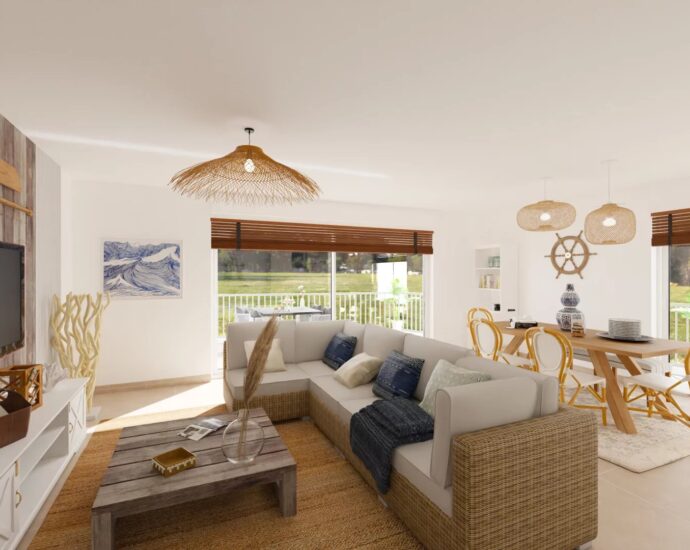 Ville di Pietrabugno, appartement neuf, 3 chambres, terrasses, vue mer, proche plage et centre-ville de Bastia