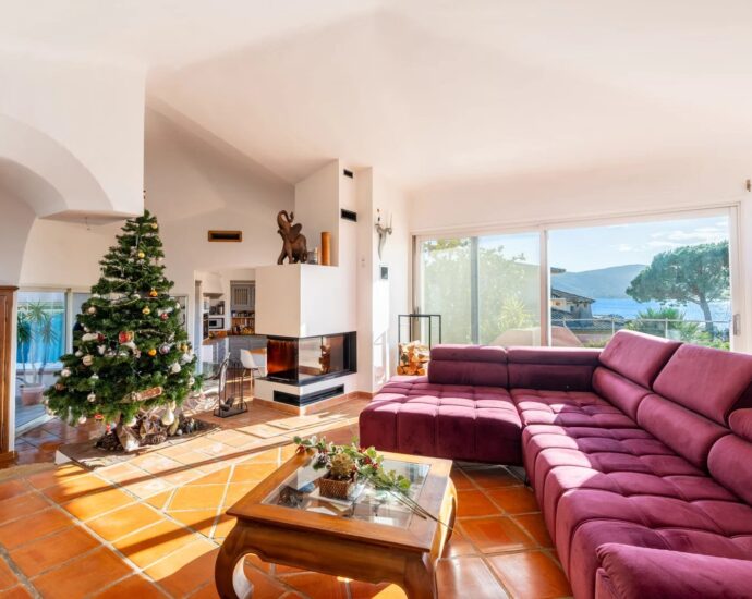 Porto-Vecchio, Marina di Fiori, Villa plage à pied, vue mer panoramique, 4 chambres, piscine chauffée