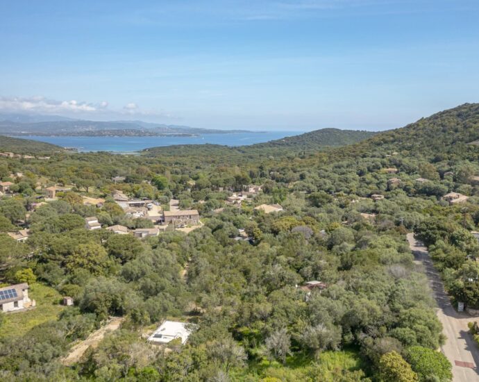 Porto-Vecchio, Palombaggia, Terrain constructible, Permis de construire, Vue montagne, Aperçu mer