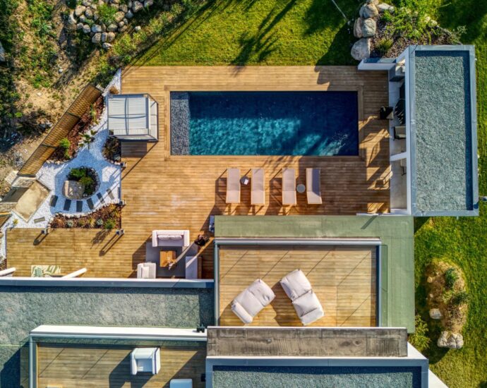 Porto-Vecchio, Arasu, Villa plage à pied, 4 chambres, piscine, domaine privé, aperçu mer