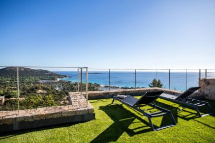 Porto-Vecchio, Palombaggia, villa 6 chambres, piscine, vue mer panoramique, proche plage