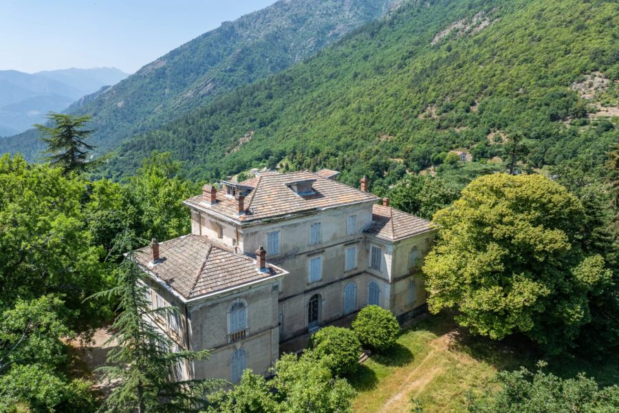 Santo-Pietro-di-Venaco, Château Pozzo-di-Borgo, 12 rooms, park panoramic mountain views