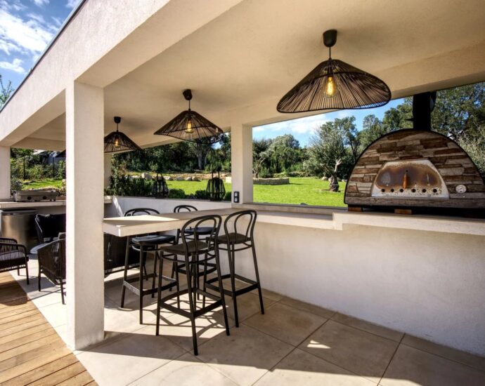 Porto-Vecchio, Arasu, Villa plage à pied, 4 chambres, piscine, domaine privé, aperçu mer