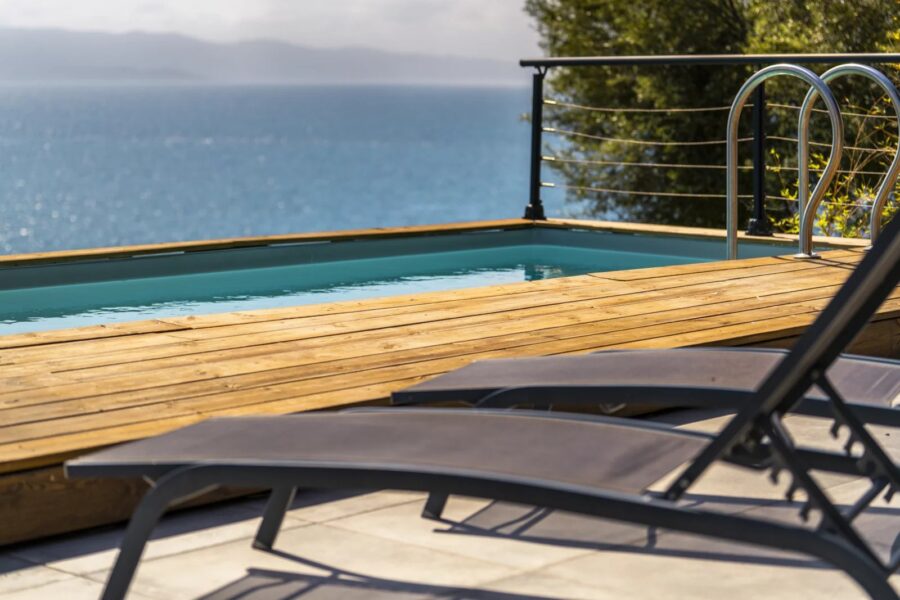 Ajaccio, Exclusivité, Villa, 5 chambres, vue mer panoramique, piscine, plage à pieds