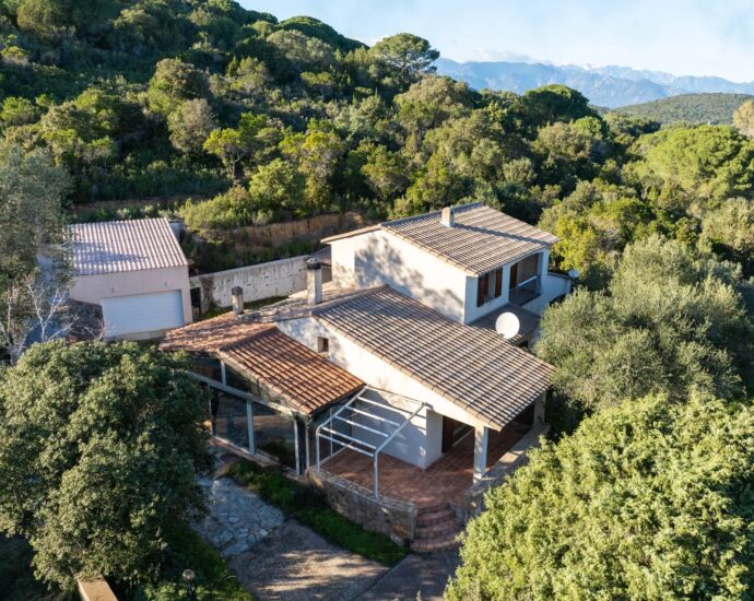 Exclusivité, Palombaggia, Villa, 4 chambres, vue dégagée, proche plage