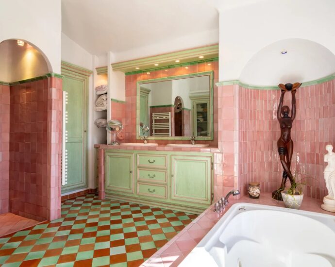 Porto-Vecchio, Marina di Fiori, Villa plage à pied, vue mer panoramique, 4 chambres, piscine chauffée