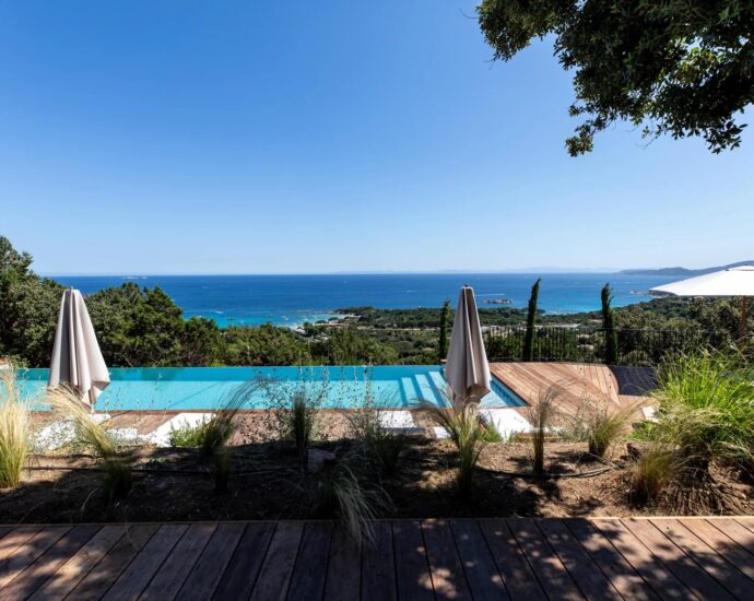 Porto-Vecchio, Palombaggia, Panoramic Sea View Villa, 6 Bedrooms, Heated Pool, Walking Distance to Beach