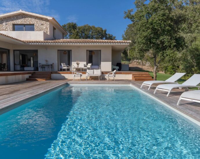 Sotta, Villa, 4 chambres, piscine chauffée, vue montagnes, proche plage