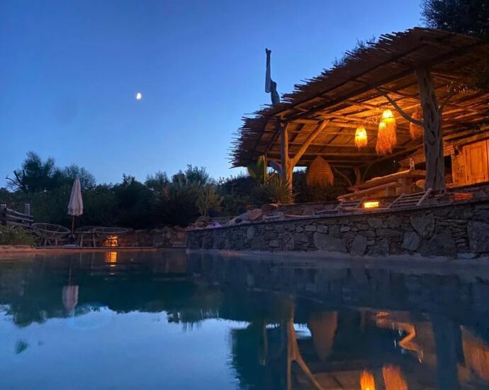 Porto-Vecchio, Piccovaggia, Villa type bergerie, 4 chambres, domaine privé, proche plage